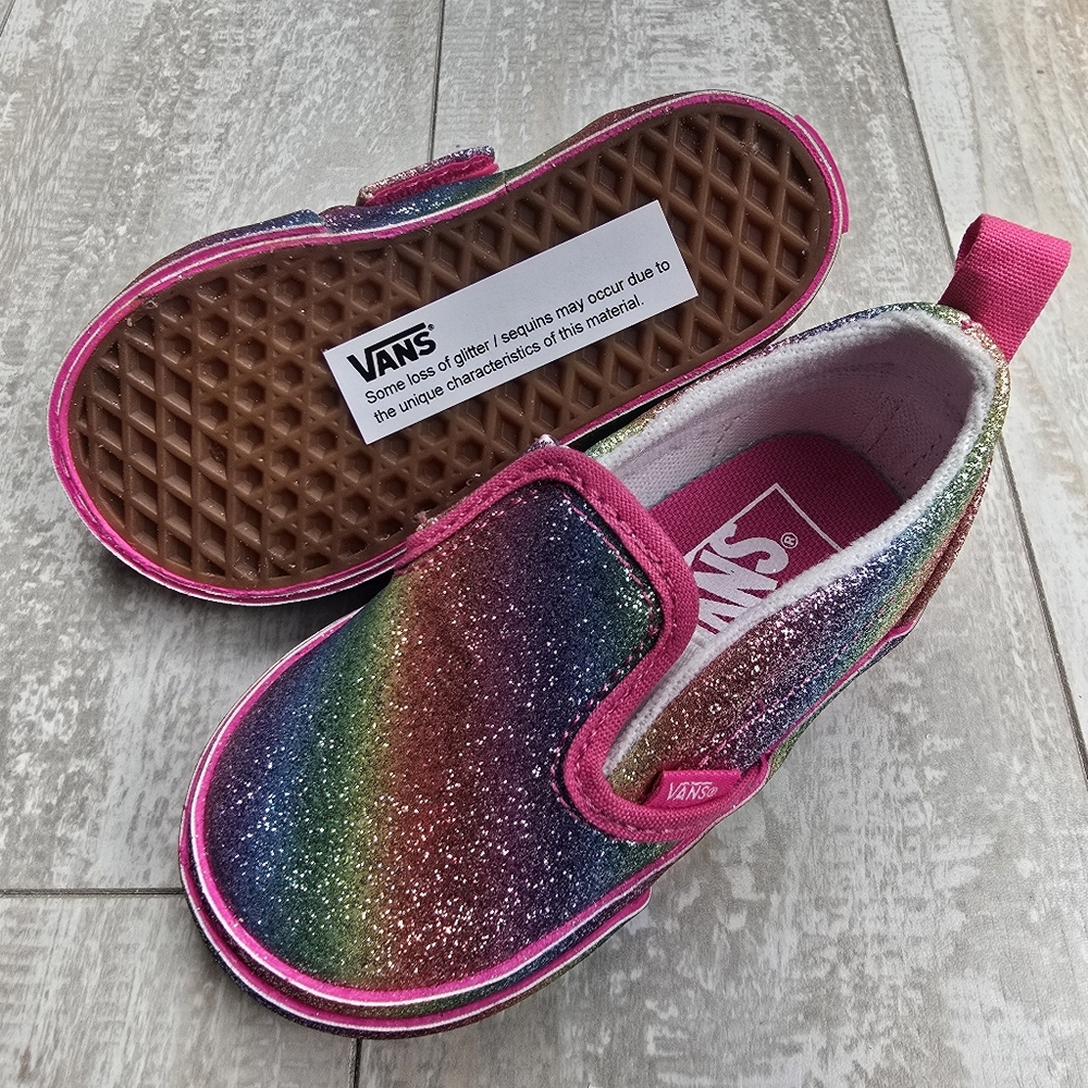 Vans Slip On Velcro Rainglow Toddler - Picture 8 of 9